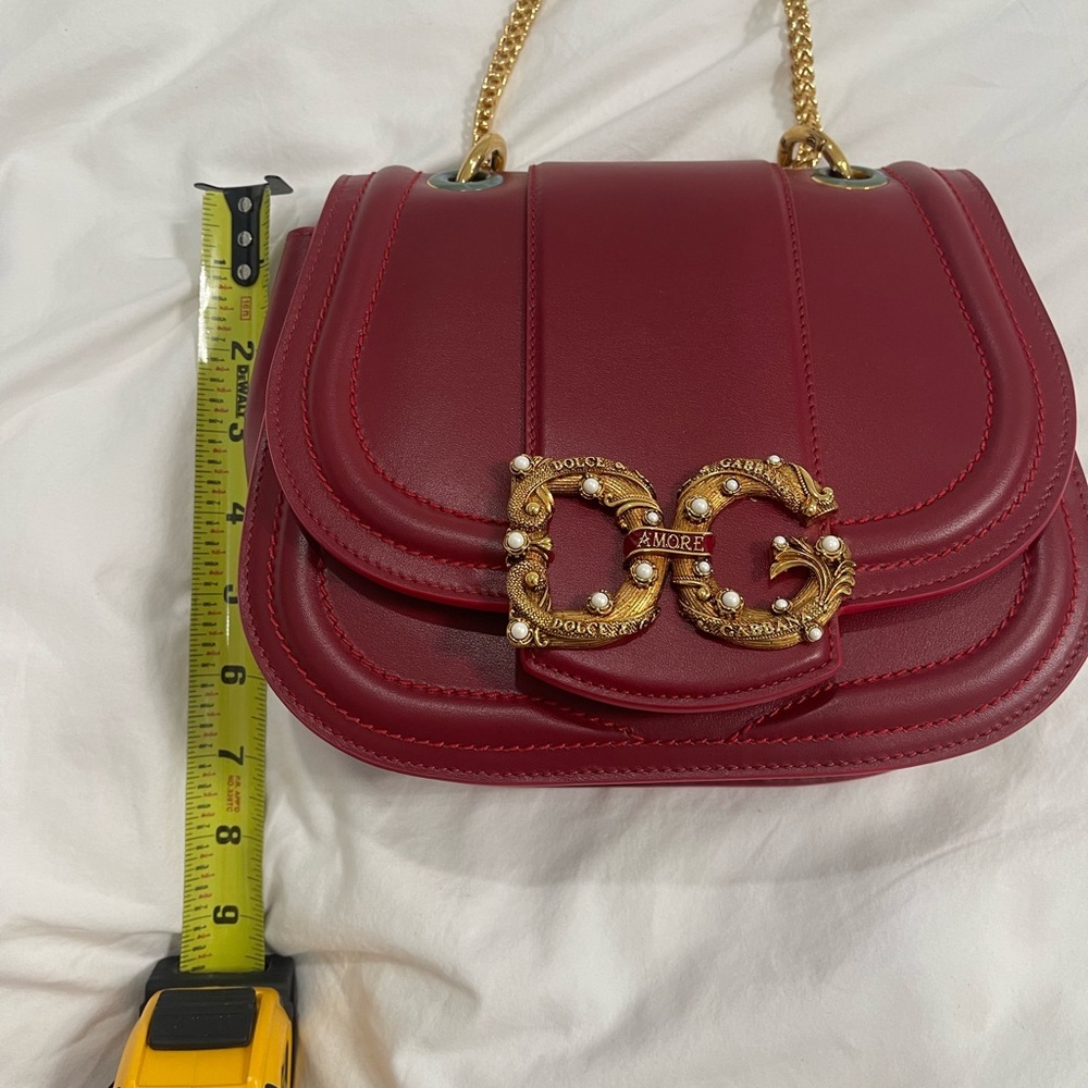 NEW Dolce & Gabbana DG Amore Crossbody Shoulder Bag Red - Picture 16 of 16